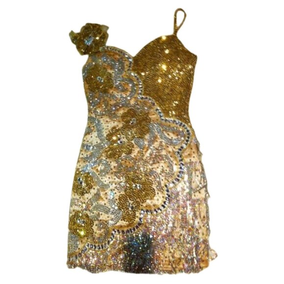 👑Work of art Swarovski Crystals Couture Pageant Prom One of a kind Custom Dress - Picture 8 of 12